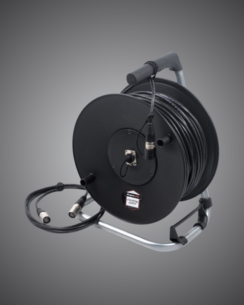 Сетевая катушка Cat6, 80 м, чёрная